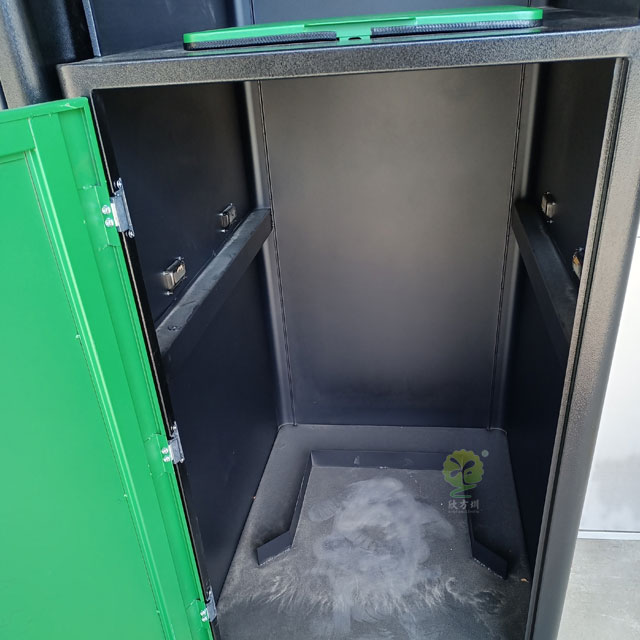 深圳垃圾分類投放點廚余垃圾桶定時投放細節功能展示