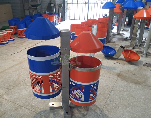 民族風(fēng)情戶(hù)外鋼制分類(lèi)垃圾桶-戶(hù)外垃圾桶定制廠家